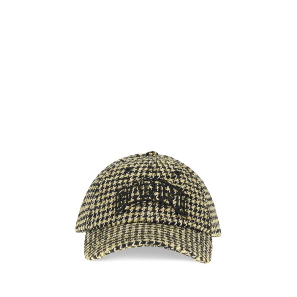Ganni Women Woollen Check Cap